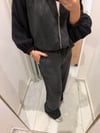 Siyah Garnili Bomber Pantolon Takım