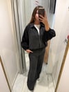 Siyah Garnili Bomber Pantolon Takım
