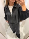 Siyah Garnili Bomber Pantolon Takım