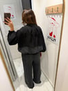 Siyah Garnili Bomber Pantolon Takım
