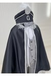 Çocuk Giyim Saten Etek Ucu Tüylü İsim Yazdırılabilen Pelerinli Sünnet Kıyafeti