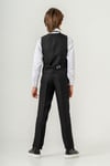 Erkek Çocuk Yelek Kombin / Siyah  Alt Üst Takım Set / 3 Pcs