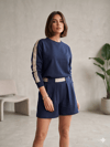 DR BLUE 1141 ŞERİTLİ ŞORT TAKIM