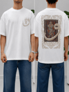 SAW Beyaz Nakışlı Amerikan Oversize T-Shirt