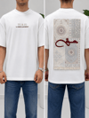SAW Beyaz Nakışlı Amerikan Oversize T-Shirt