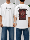 SAW Beyaz Nakışlı Amerikan Oversize T-Shirt
