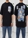 SAW Siyah Nakışlı Amerikan Oversize T-Shirt