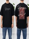 SAW Siyah Nakışlı Amerikan Oversize T-Shirt