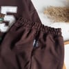 California 95 Baskılı Nakışlı Kahverengi Erkek Çocuk Sweatshirt ve Eşofman Altı 3 İplik Alt Üst Takım