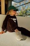 California 95 Baskılı Nakışlı Kahverengi Erkek Çocuk Sweatshirt ve Eşofman Altı 3 İplik Alt Üst Takım