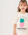 Cg Kids Ananas Nakışlı Alt Fitilli Şort Tayt Kız Çocuk Alt Üst Takım