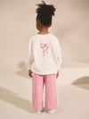 Cg Kids Barbie kabartma barbie yazı 3 iplik kumaş kız çocuk alt üst takım süper kalite sırt baskı ve eşofman detay