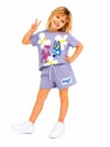 Cg Kids Bluey Lila Şort & Tshirt Kız Çocuk Alt Üst Takım