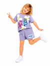 Cg Kids Bluey Lila Şort & Tshirt Kız Çocuk Alt Üst Takım
