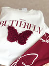 Cg Kids Bordo Butterfly Kelebek Tül Detaylı Kız Çocuk Alt Üst Tayt Takım