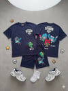 Cg Kids Brawl Stars Karakterleri Erkek Çocuk Tshirt & Şort Alt Üst Takım Sırt Baskı Detay