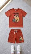 Cg Kids Capybara Kiremit Rengi Erkek Çocuk Tshirt & Şort Alt Üst Takım
