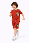 Cg Kids Capybara Kiremit Rengi Erkek Çocuk Tshirt & Şort Alt Üst Takım