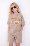 Cg Kids Capybara Unisex Kız Çocuk & Erkek Çocuk Alt Üst Takım Süper Kalite Sırt Baskı Detaylı