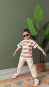 Cg Kids Çizgili Basic Tshirt&Pantolon Alt Üst Takım Süper Kalite