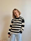 Cg Kids Çizgili Örgülü Siyah Renk Triko Kazaklı Jean Pantolon Erkek Çocuk Alt Üst Takım Süper Kalite Kumaş