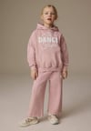Cg Kids Dance kabartma baskılı kapşonlu 3 iplik kız çocuk alt üst takım süper kalite kumaş