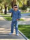 Cg Kids Denim Ceket ve Pantolon Unisex Alt Üst Takım Süper Kalite
