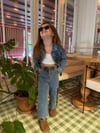 Cg Kids Denim Ceket ve Pantolon Unisex Alt Üst Takım Süper Kalite