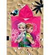 Cg Kids Frozen Friends Panço Pembe Kapüşonlu Plaj ve Havuz Havlusu