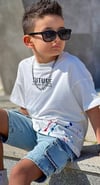 Cg Kids Future Baskı Basic Mavi Komando Cepli Şort Erkek Çocuk Alt Üst Takım
