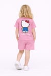 Cg Kids Hello Kitty Kız Çocuk Tshirt&Şort Alt Üst Takım Süper Kalite Kumaş Sırt Baskı Detay