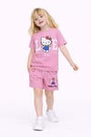 Cg Kids Hello Kitty Kız Çocuk Tshirt&Şort Alt Üst Takım Süper Kalite Kumaş Sırt Baskı Detay