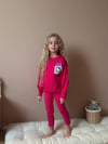 Cg Kids Hello Kitty Sırt Baskı Detaylı Kız Çocuk 2 iplik Taytlı Alt Üst Takım Süper Kalite Kumaş