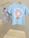 Cg Kids Kabartma Baskılı T-Shirt Müslin Çiçekli Şort Ikili Kız Çocuk Alt Üst Takım