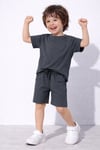 Cg Kids Kabartma Enjeksiyon Baskılı Tshirt & Yandan Cepli Şort Alt Üst Takım Süper Kalite Kumaş
