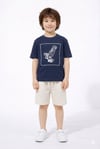 Cg Kids Kartal Temalı Lacivert Tshirt Müslin Alt Şort Alt Üst Takım