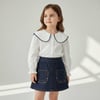 Cg Kids Kot Etekli Çiçek Nakışlı Gömlek Kız Çocuk Alt Üst Takım Süper Kalite
