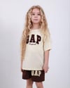 Cg Kids Krem Kahve Süzüne Nakışlı Kız Çocuk Tshirt & Şort Alt Üst Takım Süper Kalite