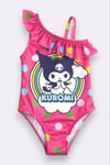 Cg Kids Kuromi Fırfır Detaylı Askılı Kız Çocuk Mayo kini
