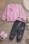 Cg Kids Kuromi Hello Kitty Kız Çocuk 2 iplik Alt Üst Takım Süper Kalite Kumaş Eşofman Baskı Detay