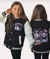 Cg Kids Kuromi içi Şardonlu Sırt Baskı Detaylı Kolej Ceket Siyah Renk Süper Kalite Kumaş Baskı