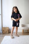 Cg Kids Kuromi Kalp Baskılı Kız Çocuk Şortlu Alt Üst Takım