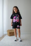 Cg Kids Kuromi Kız Çocuk Tshirt ve şort Alt Üst Takım Süper Kalite