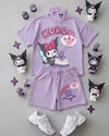 Cg Kids Kuromi Kız Çocuk Tshirt ve şort Alt Üst Takım Süper Kalite