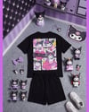 Cg Kids Kuromi Kız Çocuk Tshirt ve şort Alt Üst Takım Süper Kalite Sırt Baskı Detaylı
