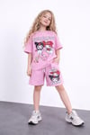 Cg Kids Kuromi ve My Melody Alt Üst Takım Süper Kalite Kumaş Sırt Baskılı