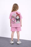 Cg Kids Kuromi ve My Melody Alt Üst Takım Süper Kalite Kumaş Sırt Baskılı