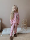 Cg Kids Labubu 2 iplik Kız Çocuk Alt Üst Süper Tarz Takım Sırt Baskılı