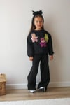 Cg Kids Labubu Nakışlı 3 Iplik Şardonlu Içi Pamuklu Kız Çocuk Alt Üst Süper Tarz Takım