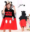 Cg Kids Mickey Desenli  Kapüşonlu Plaj ve Havuz Pançosu